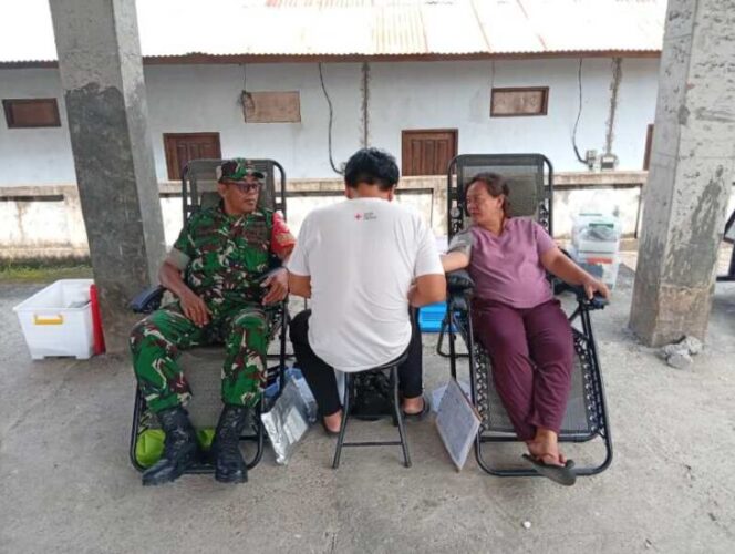 
					Setetes Darah, Sejuta Harapan: Babinsa Sidan Kawal Bakti Sosial Donor Darah PMI