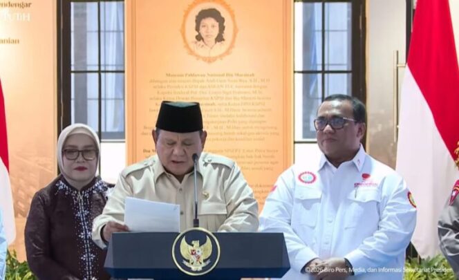 
					Resmikan Museum Marsinah, Presiden Prabowo: Panglima TNI, Kapolri, saya tidak mau dengar lagi ada aparat yang tidak menegakkan hukum keadilan dan kebenaran