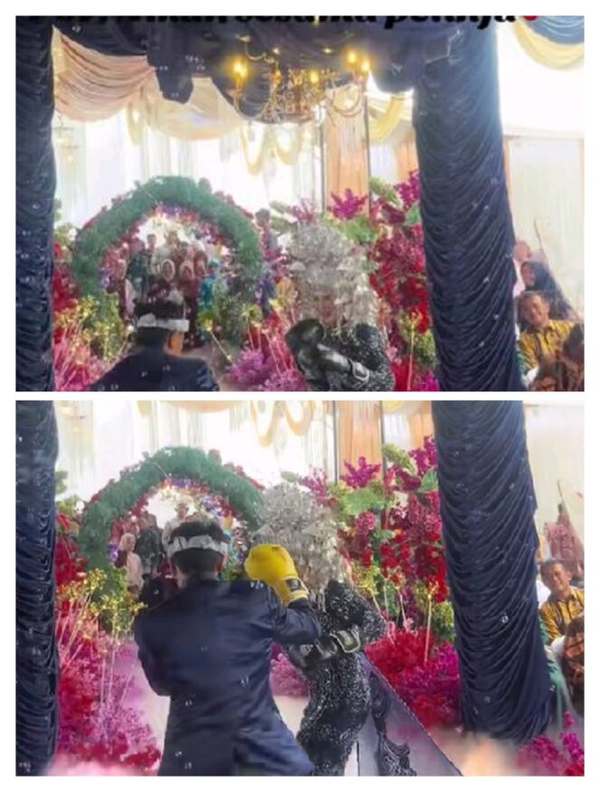 
					Viral Pengantin di Jambi Sparing Tinju di Pelaminan