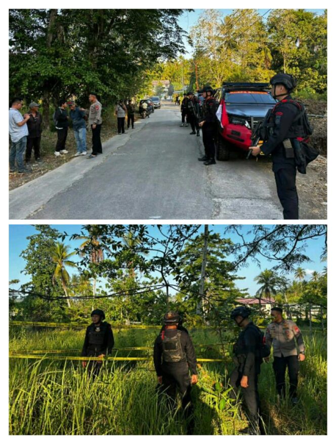 
					Brimob Polda Sulut Amankan dan Disposal Granat Tangan Temuan di Likupang