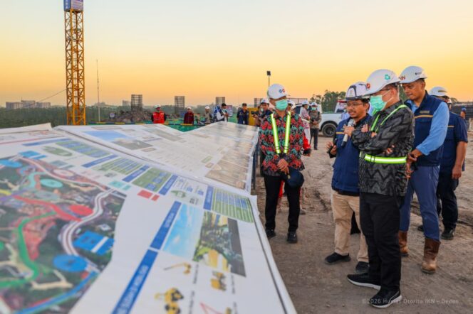 
					Hakim Konstitusi Tinjau Kawasan Yudikatif IKN, Progres Gedung MK Capai 12,41 Persen